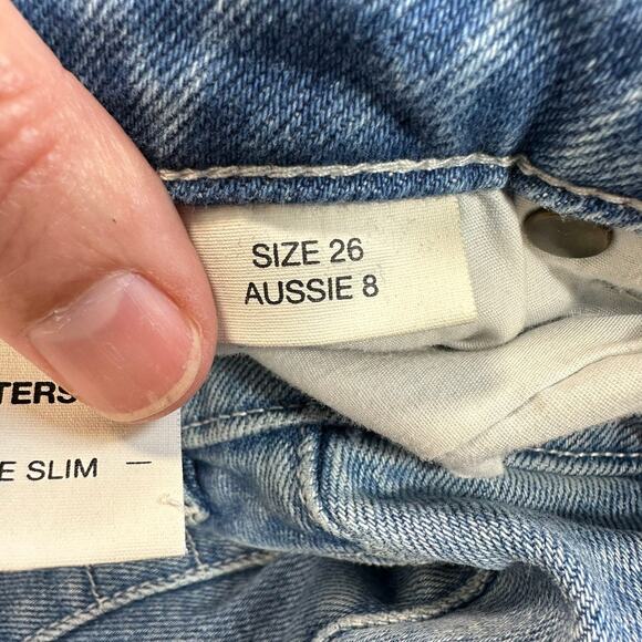 Rolla's Dusters High Rise Slim Jeans Busted Knees 26 - Picture 9 of 14